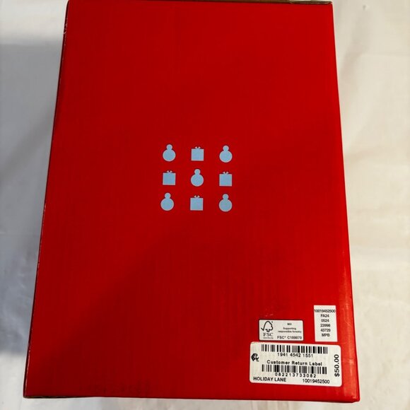 Holiday Lane Christmas Reindeer Themed Stackable Ceramic 2 PC Mug Set New in Box - Picture 4 of 9